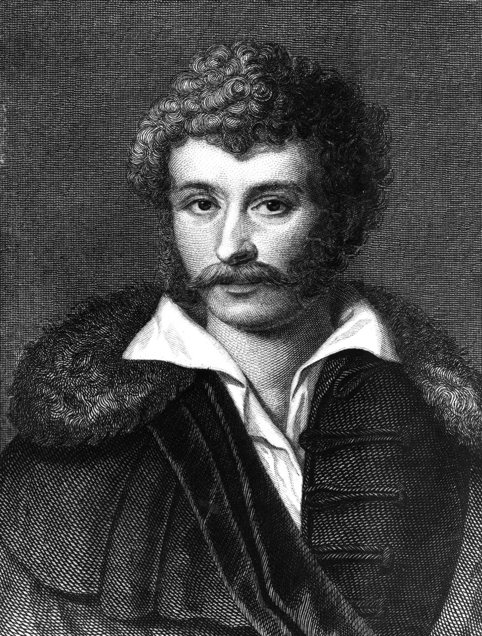 Karoly Kisfaludy, frontispício do seu Munkai, publicado em 1893 de Hungarian School