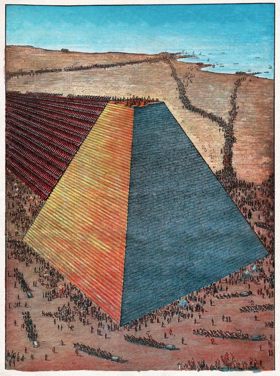 Pirâmide de Quéops. 1927 (gravura) de Hungarian School