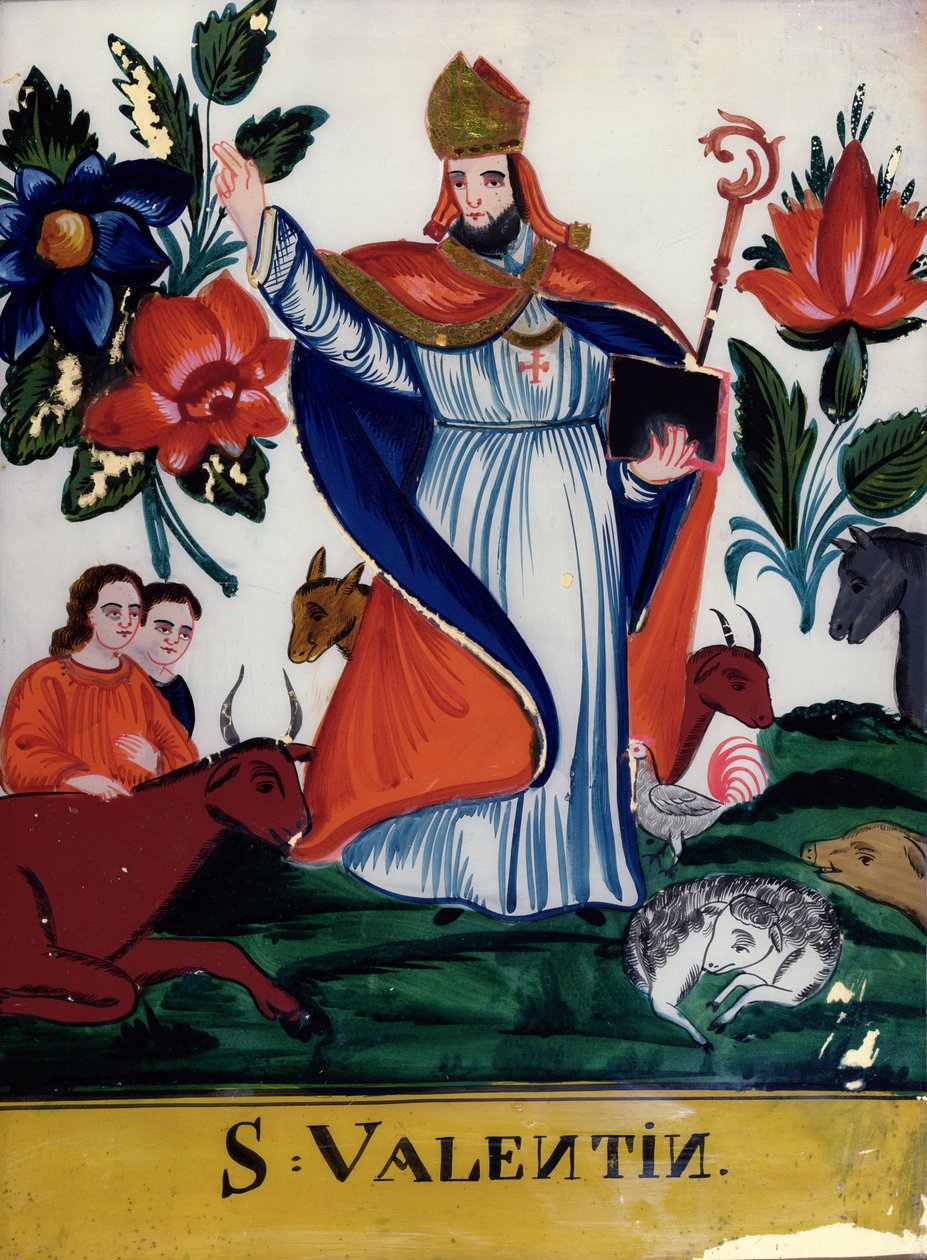 São Valentim (vidro pintado) de Hungarian School