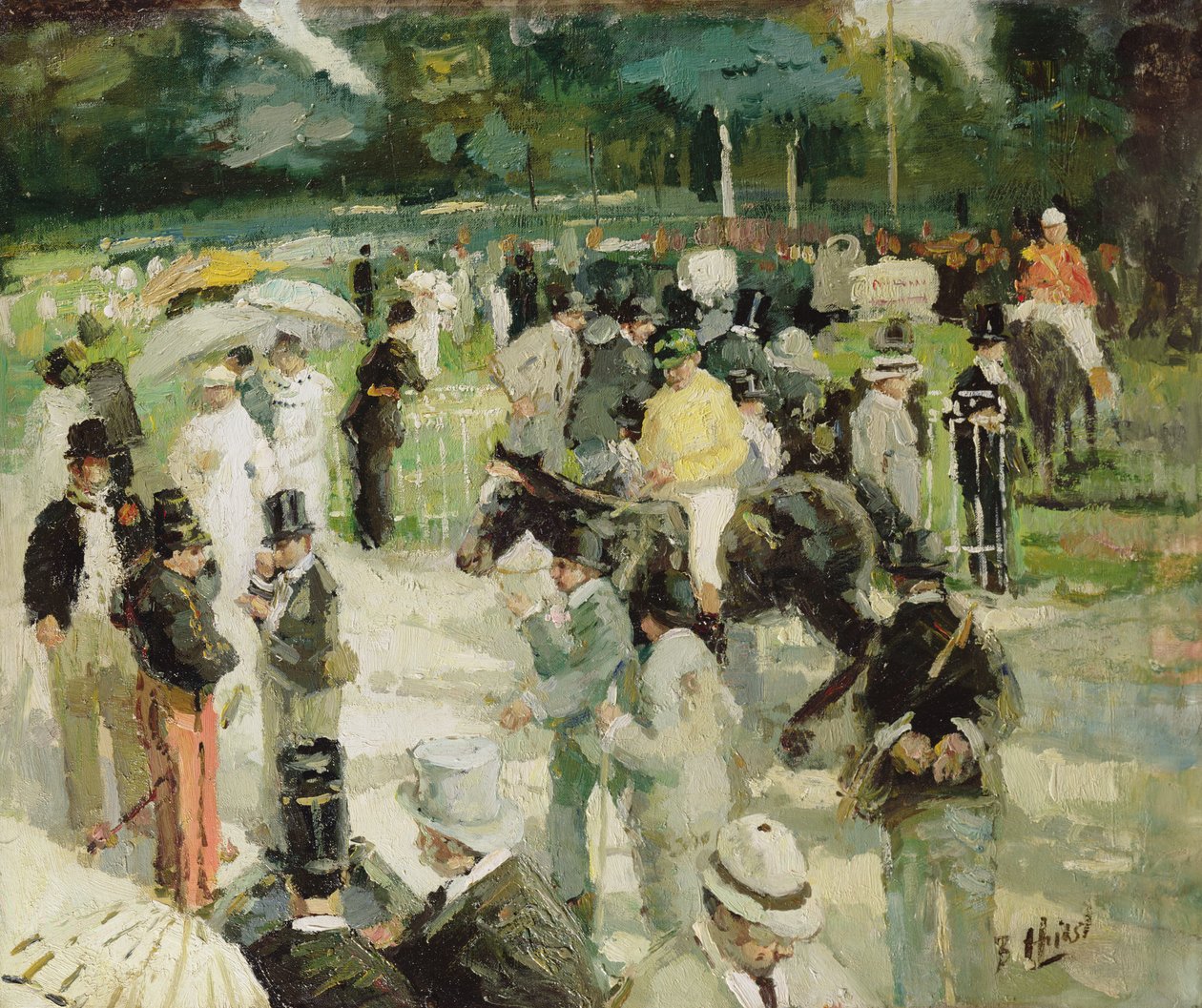 Corrida em Longchamp (óleo sobre tela) de Hurst Balmford