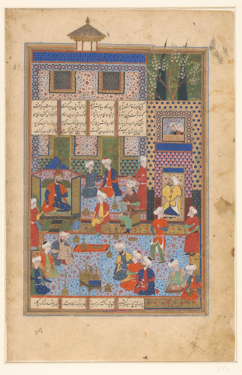 A Rustam despede-se do Shah Kai Khusrau de Husain Mirza Baiqara van Herat (manner of)