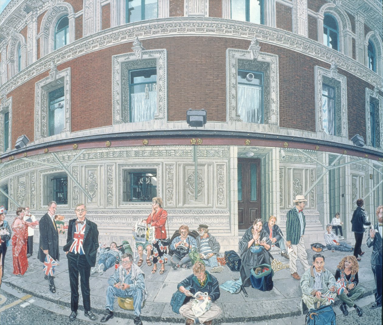 Promenaders na noite passada, Royal Albert Hall, detalhe de Huw S. Parsons