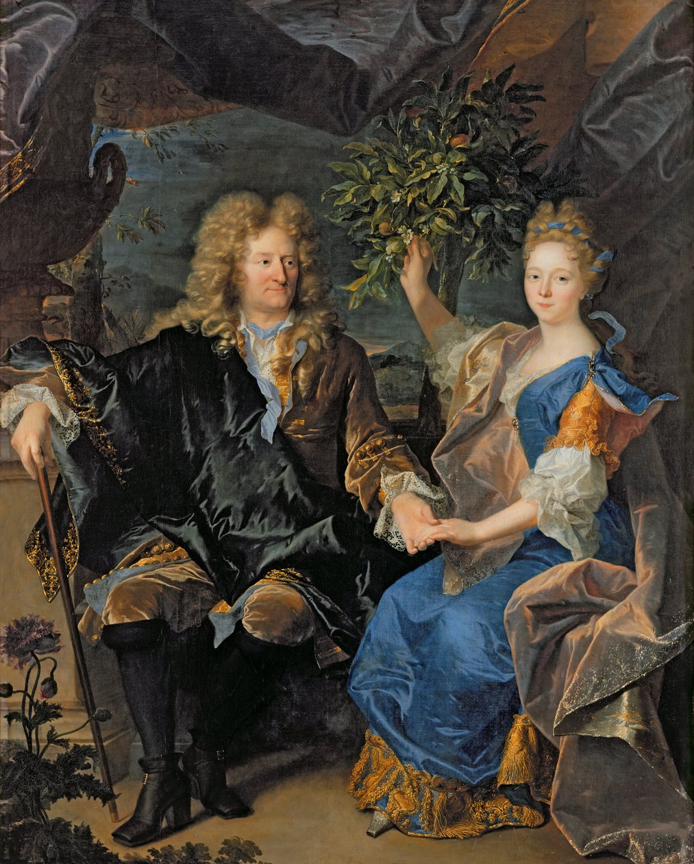 Conde Jan-Andrezj Morszstyn (1619-93) e sua filha, Isabelle Morszstyn-Czartoryski, duquesa de Klevan, 1693 de Hyacinthe Francois Rigaud