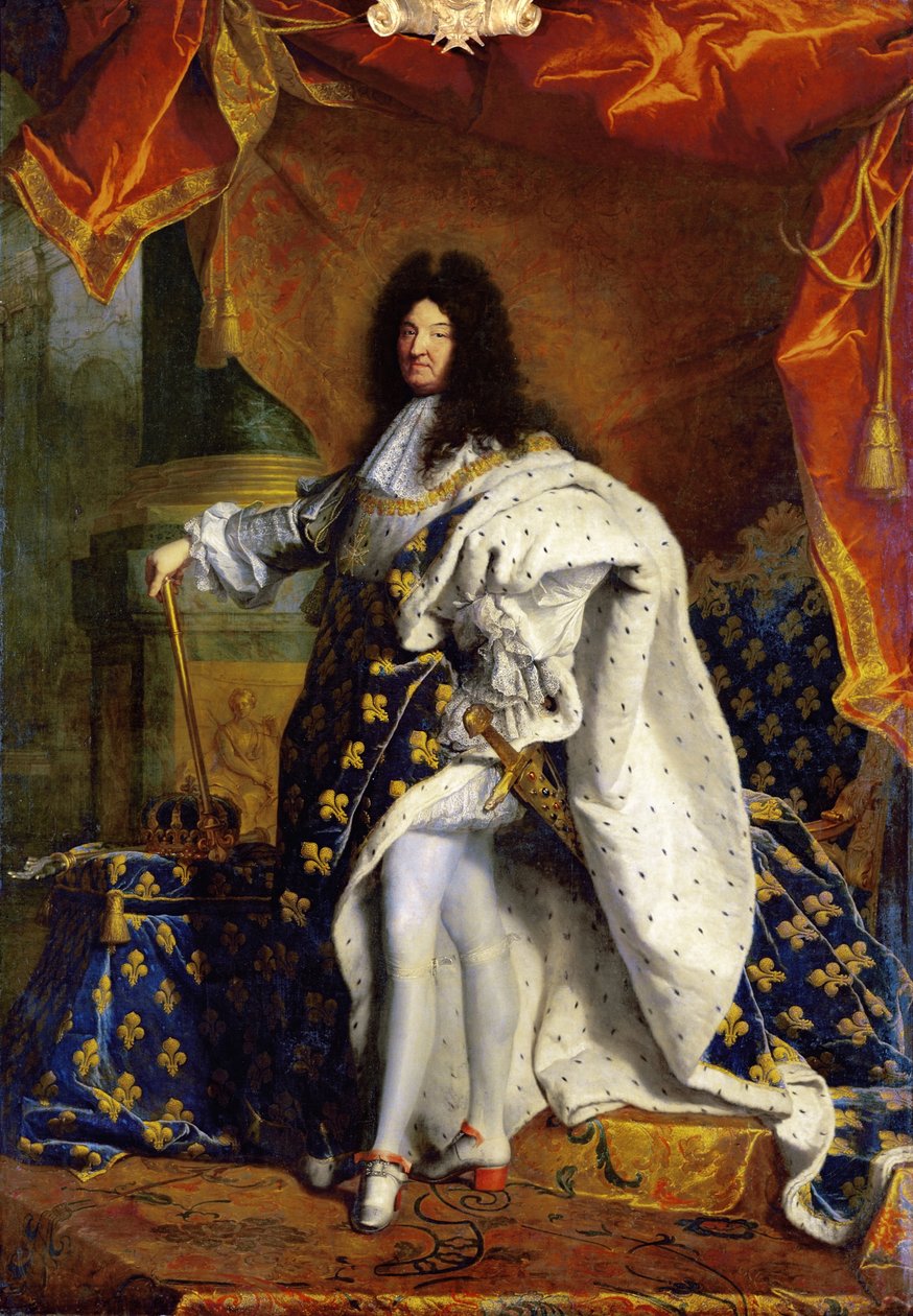 Louis XIV em traje real, 1701 de Hyacinthe Francois Rigaud
