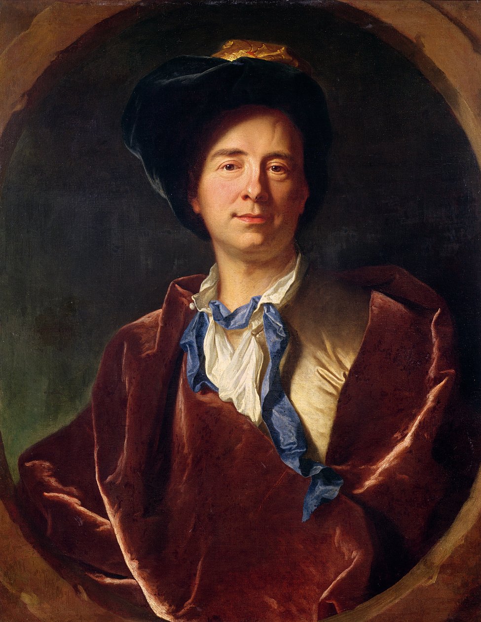 Retrato de Bernard o Bovier de Fontenelle (1657-1757) de Hyacinthe Francois Rigaud
