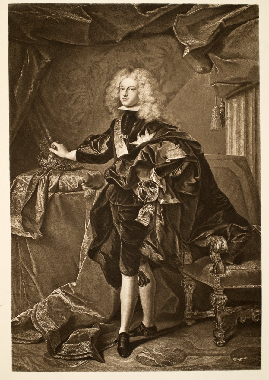 Filipe V Rei da Espanha c.1700, pub. 1902 (collotype) de Hyacinthe Francois Rigaud