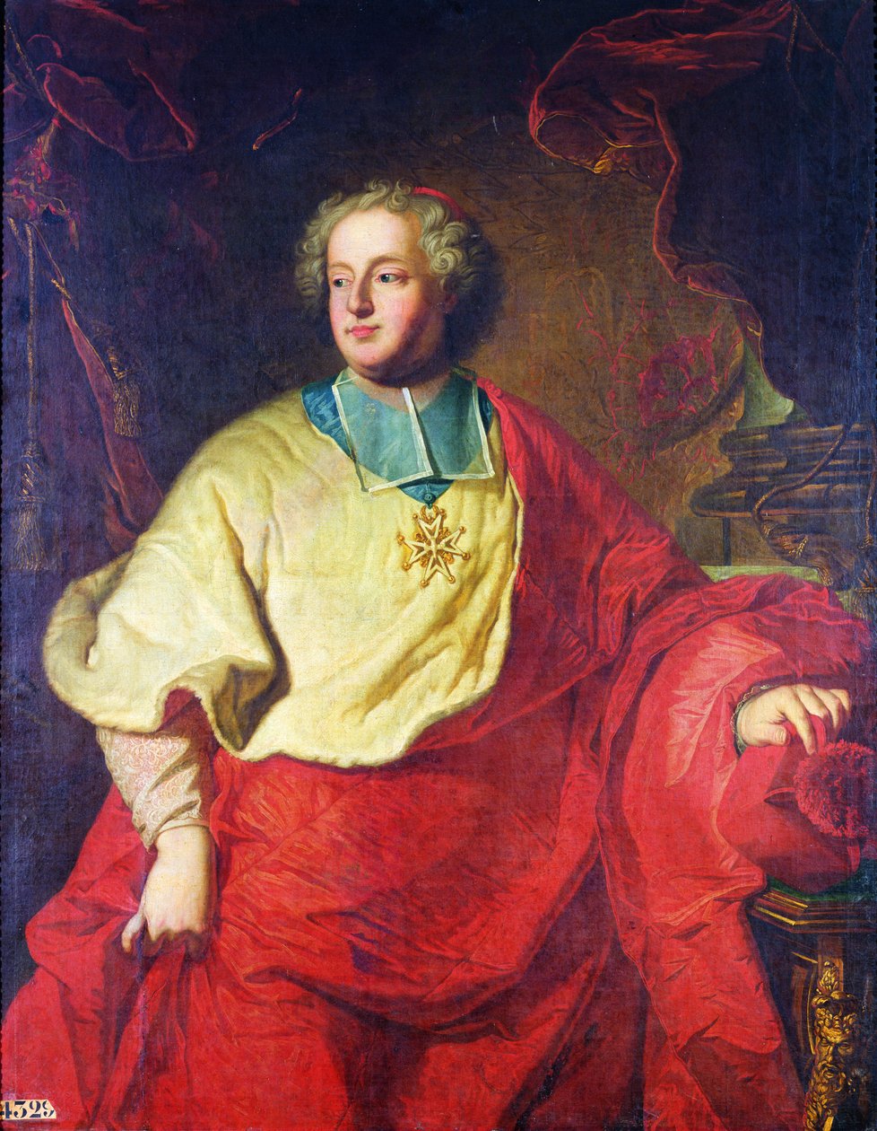 Retrato de Armand Gaston Maximilian de Rohan (1673-1749) Bispo de Estrasburgo de Hyacinthe Francois Rigaud