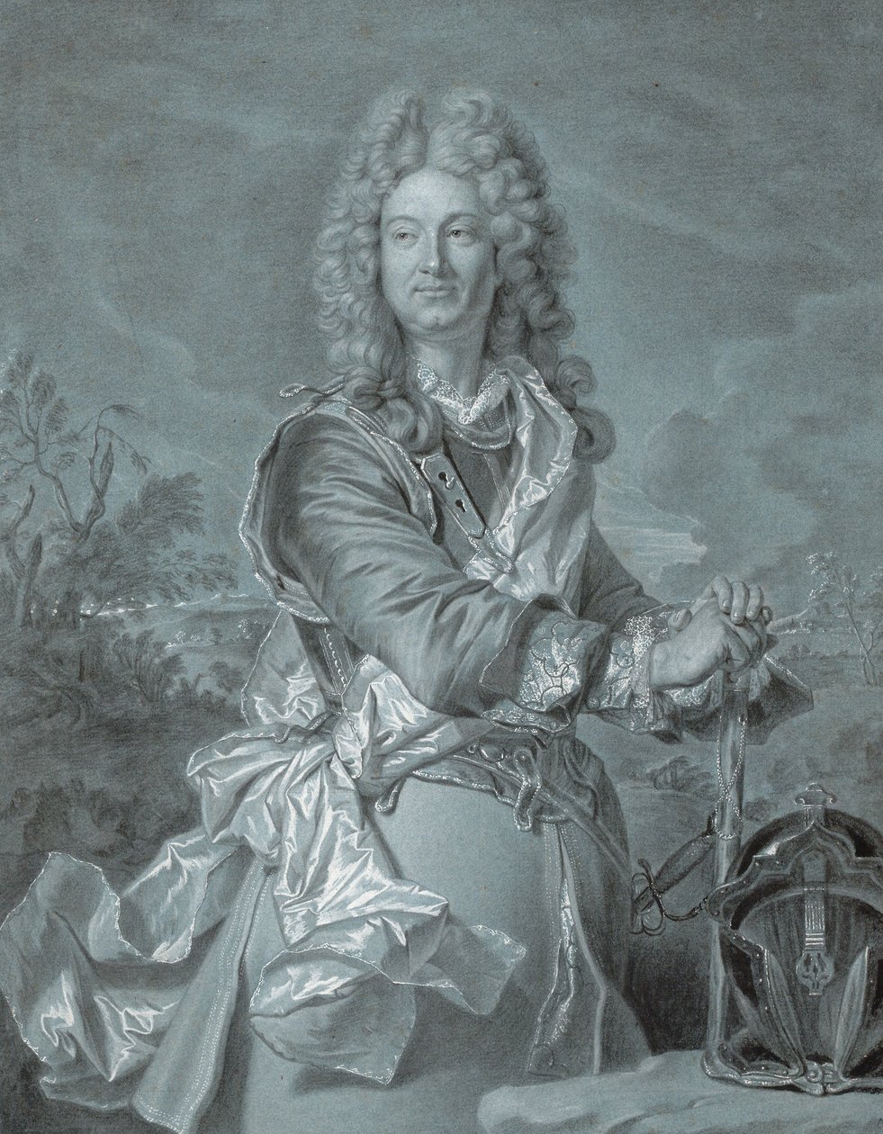 Retrato de um marechal da França, c. 1740 de Hyacinthe Francois Rigaud