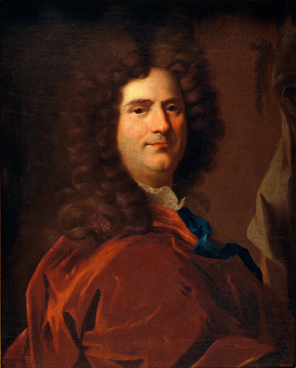 Auto-Retrato - Auto-Retrato - Pintura de Hyacinthe Francois Honore Rigaud (1659-1743) - ca 1705 - Óleo sobre tela - 65,5x53,5 - Museu Nacional d