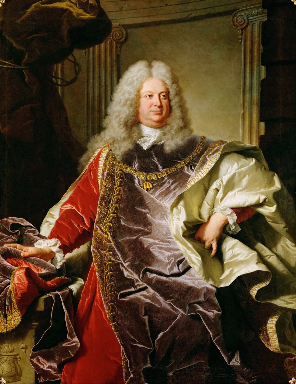 Barroco : Retrato de Philippe Louis, comte de Sinzendorf Neubourg - Retrato do Conde Philipp Ludwig Wenzel von Sinzendorf (1671-1742) par Rigaud, Hyacinthe Francois Honore (1659-1743) de Hyacinthe Francois Rigaud