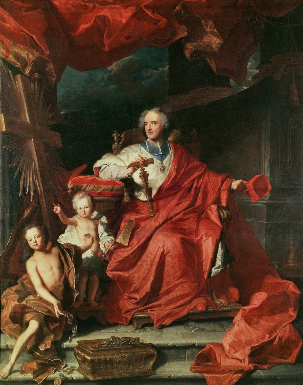 Cardeal de Bouillon (1643-1715) Abrindo a "Porta Santa", 1708 de Hyacinthe Francois Rigaud