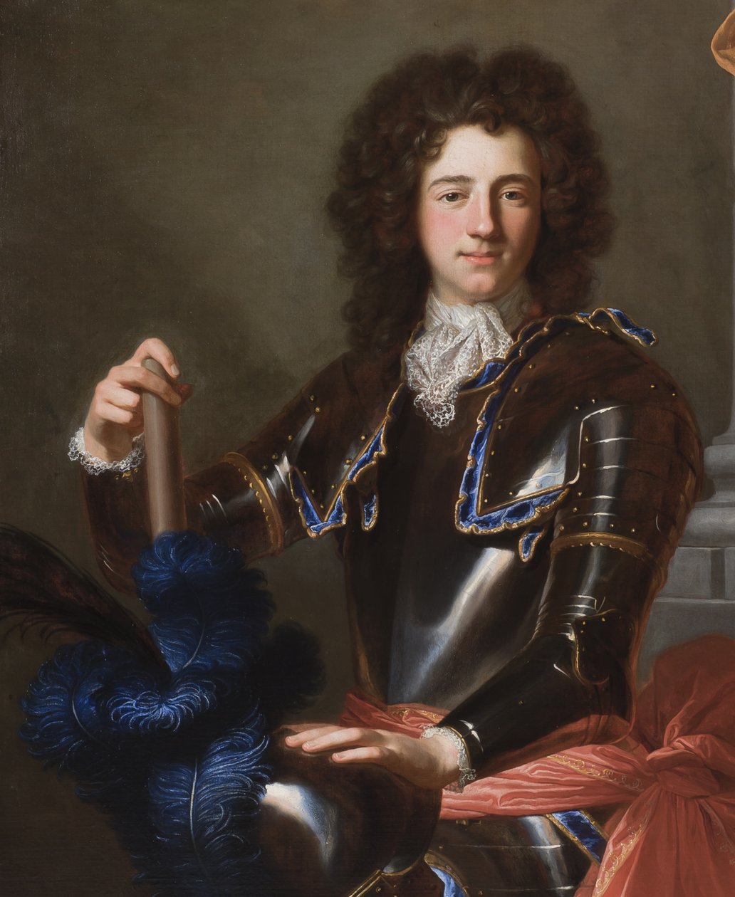 Detalhe do retrato de Henry Bentinck, mais tarde 1º Duque de Portland, 1699 de Hyacinthe Francois Rigaud