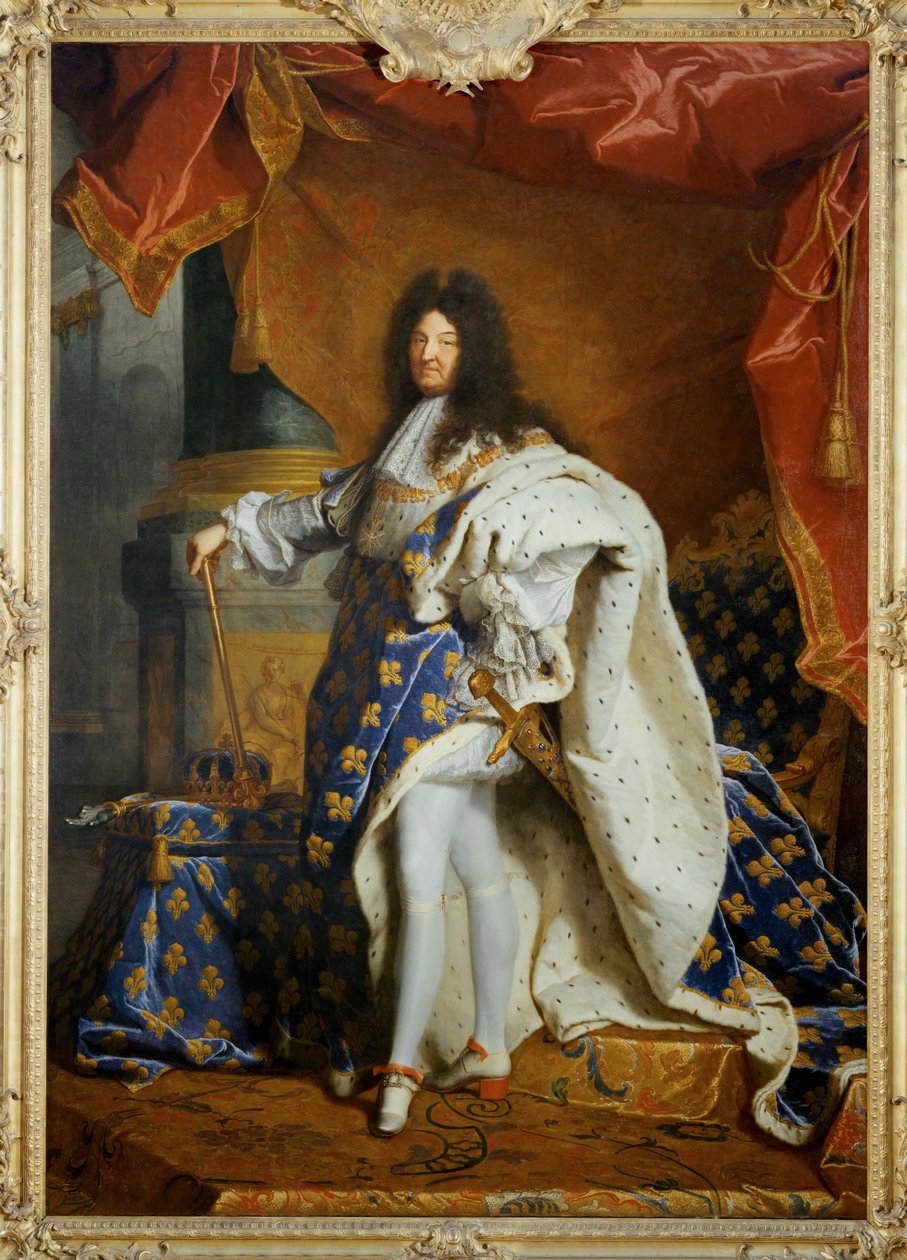 Luís XIV, Rei de França Retrato em traje real ... de Hyacinthe Francois Rigaud