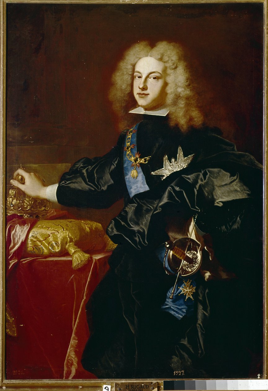 Filipe V da Espanha - Retrato de Filipe V de Hyacinthe Francois Rigaud