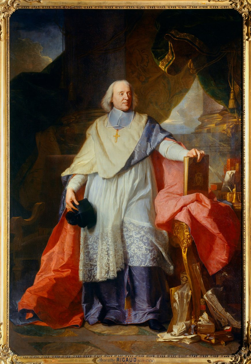 Retrato completo de Jacques-Benigne (Jacques Benigne) Bossuet (1627-1704), eveque de Meaux Painting by Hyacinthe Rigaud (1659-1743) 1702 Sun. 2,40 x 1,65 m de Hyacinthe Francois Rigaud