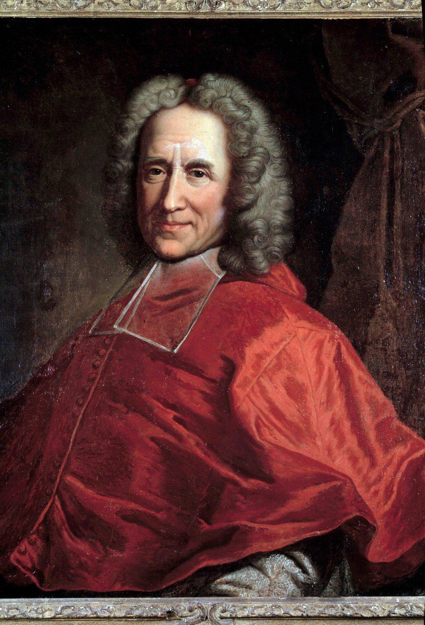 Retrato do Cardeal Guillaume Dubois, Arquivo de Cambrai (1656-1723) Pintura de Hyacinthe Rigaud (1659-1743). Século XVIII. Brilhos. Musee Labenche - Retrato do Cardeal Guillaume Dubois, Arcebispo de Cambrai (1656-1723). Pintura de Hyacinthe Rig de Hyacinthe Francois Rigaud