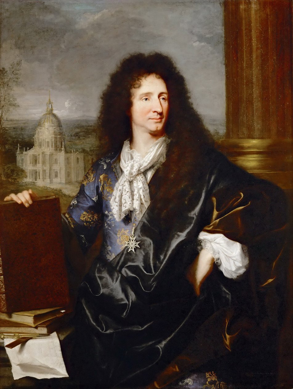 Retrato de Jules Hardouin-Mansart 1646-1701 de Hyacinthe Francois Rigaud