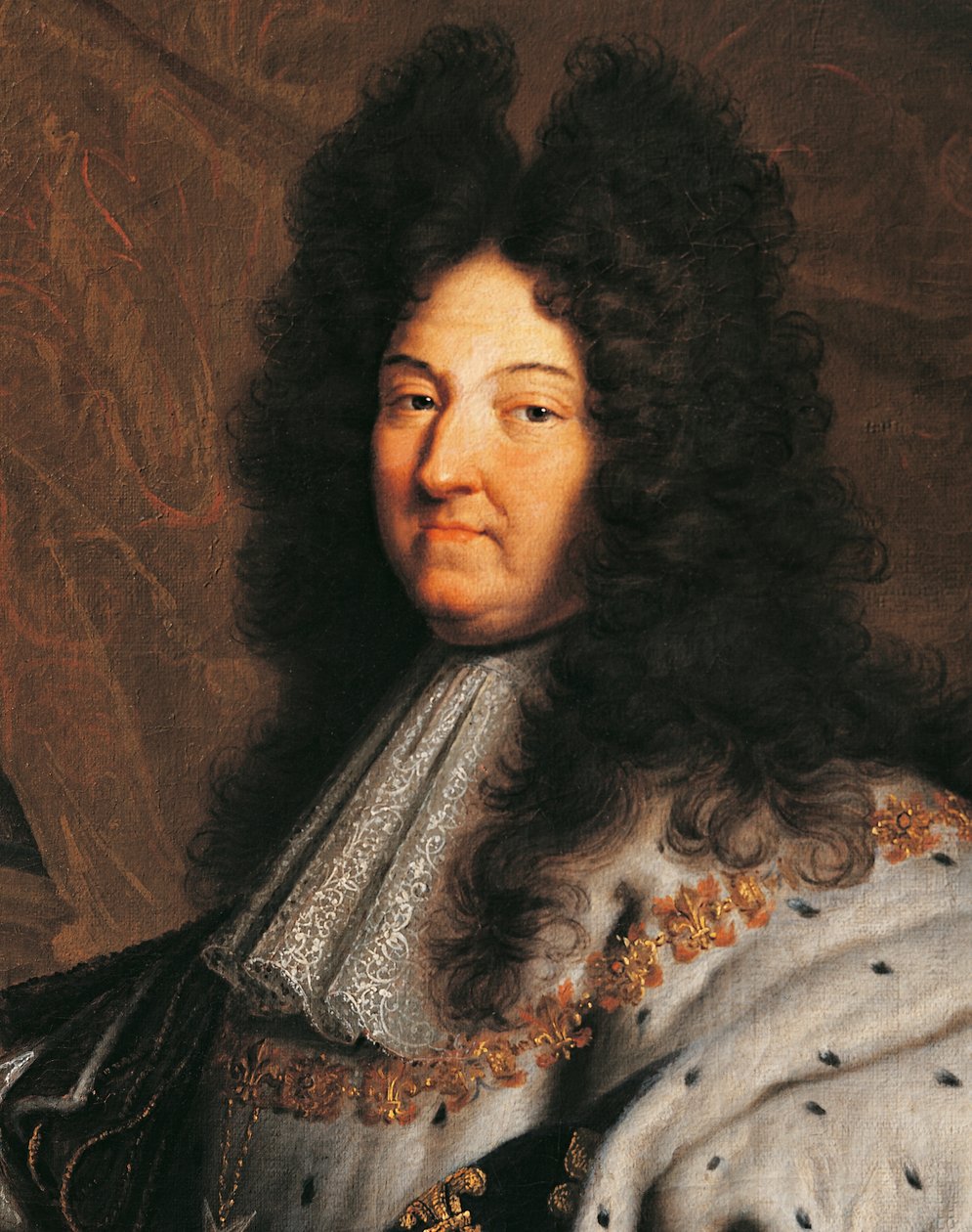 Retrato de Luís XIV da França, conhecido como Luís o Grande ou Rei Sol (1638-1715), pintura de Hyancinthe Rigaud (1659-1743) de Hyacinthe Francois Rigaud