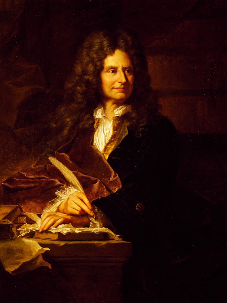 Retrato de Nicolas Boileau-Despreaux (Paris de Hyacinthe Francois Rigaud