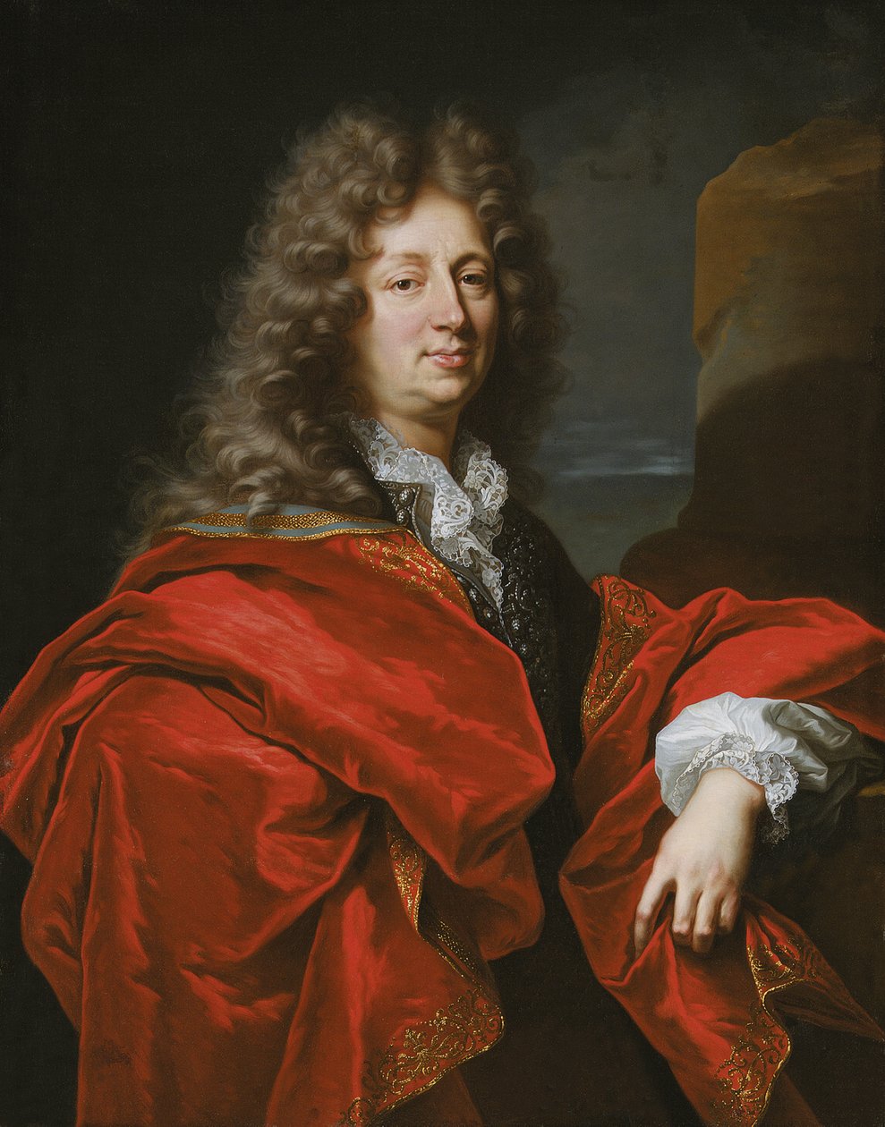 Retrato de um cavalheiro de Hyacinthe Francois Rigaud