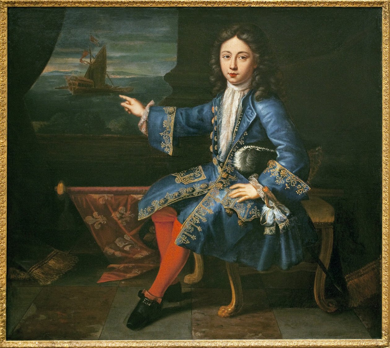 Retrato do Conde de Toulouse (1678-1737). (Filho reconhecido de Luís XIV (1638-1715) e de Madame de Montespan (Françoise Athenais, Marquesa de Montespan de Hyacinthe Francois Rigaud