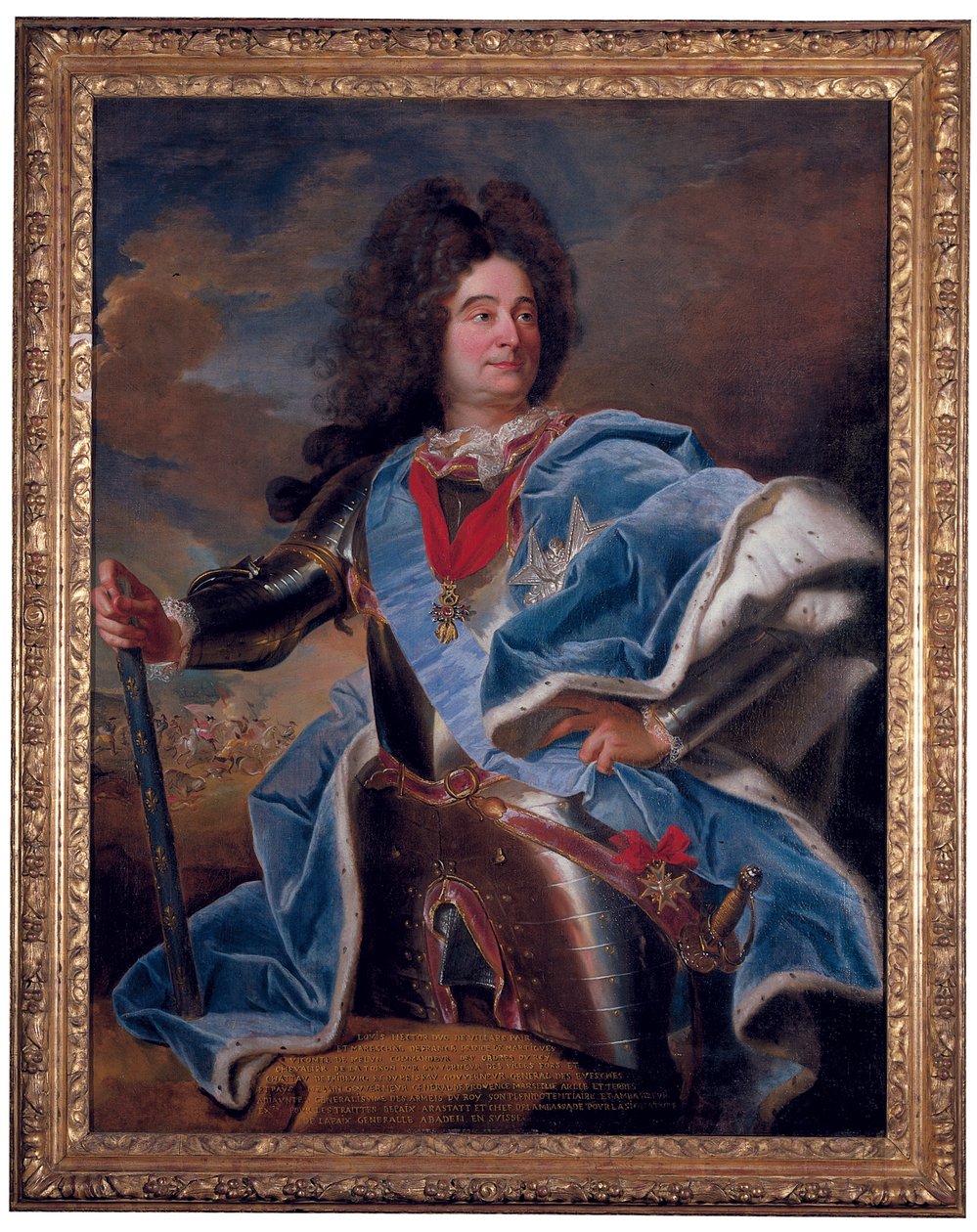 Retrato do Duque de Villars de Hyacinthe Francois Rigaud