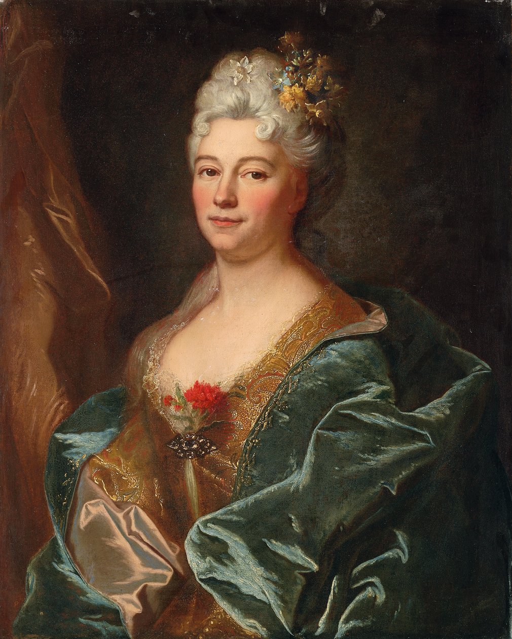 Retrato da Marquesa da Mesangere, Marguerite de Rambouillet de Hyacinthe Francois Rigaud