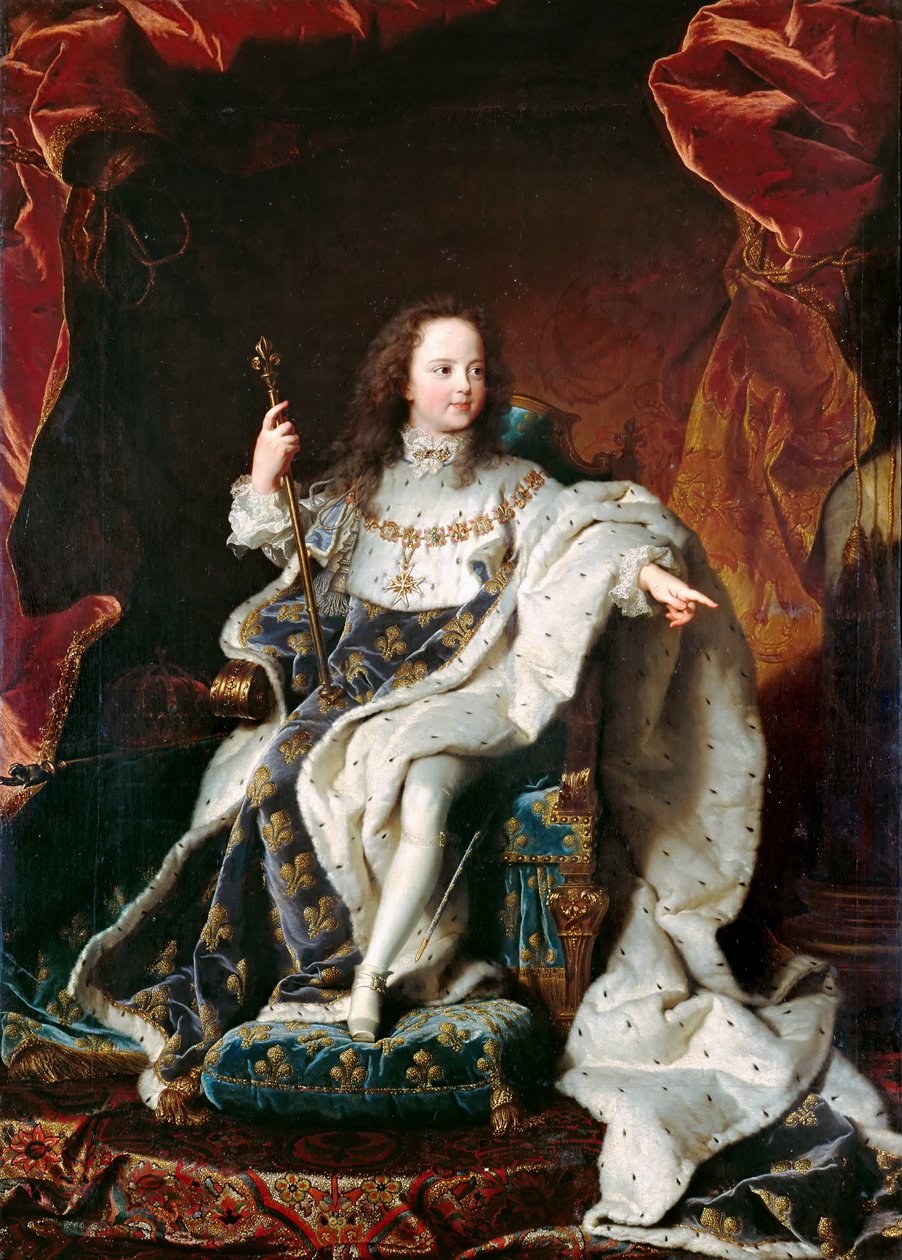 Luís XIV, rei da França 1638-1715 de Hyacinthe François Honoré Rigaud