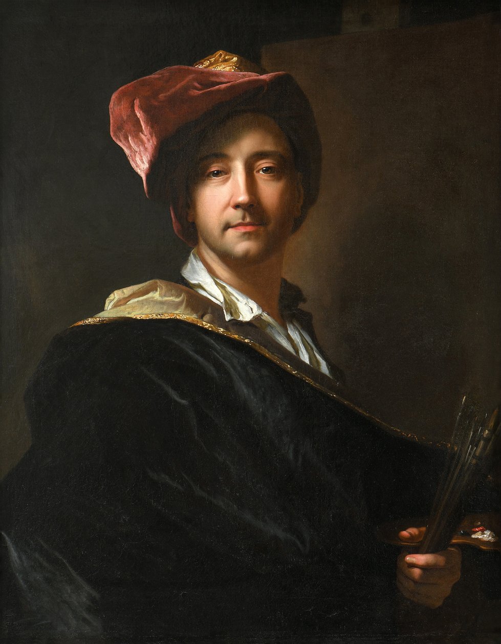 Autorretrato em um turbante, 1698. de Hyacinthe François Honoré Rigaud