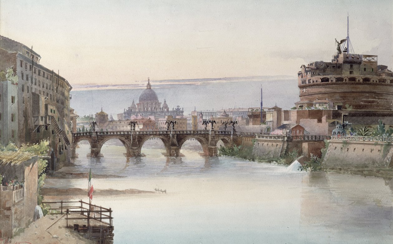 Vista de Roma, 1860 (wc) de I. Martin
