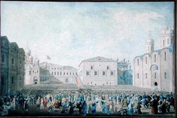 A Grande Recepção de Alexandre I (1777-1825) no Kremlin em 15 de agosto de 1816 de I.A. Lavrov
