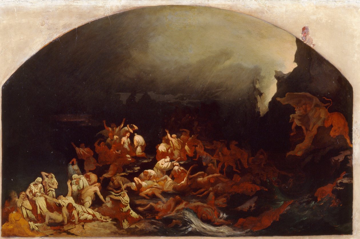 "Le deluge" Peinture de I P Masalov (19eme siecle) 1873 Museu da Academia de Belas Artes de São Petersburgo de I.P. Masalov