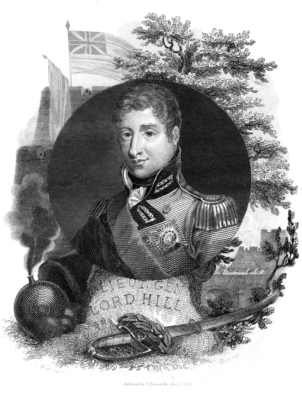 Tenente General Lord Hill, 1816. de I. Brown
