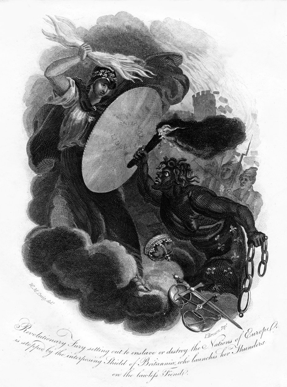 Fúria Revolucionária e Britannia, 1814. de I. Brown