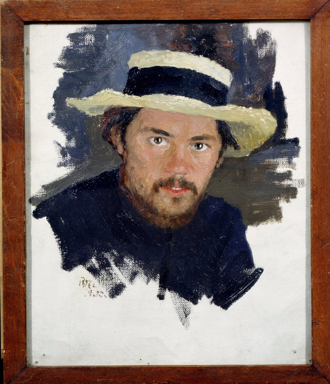 Auto-retrato (Auto-retrato). Peinture de Yakov Yakovlevich Kalinichenko (1869-1938), huile sur toile de Iakov Kalinichenko