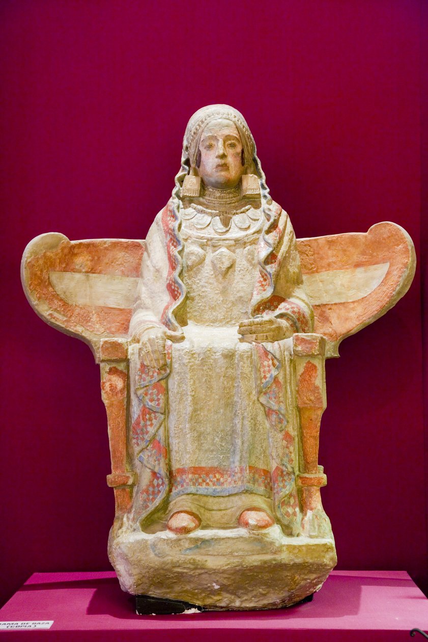 Uma cópia de La Dama de Baza ou a Senhora de Baza (policromia) de Iberian