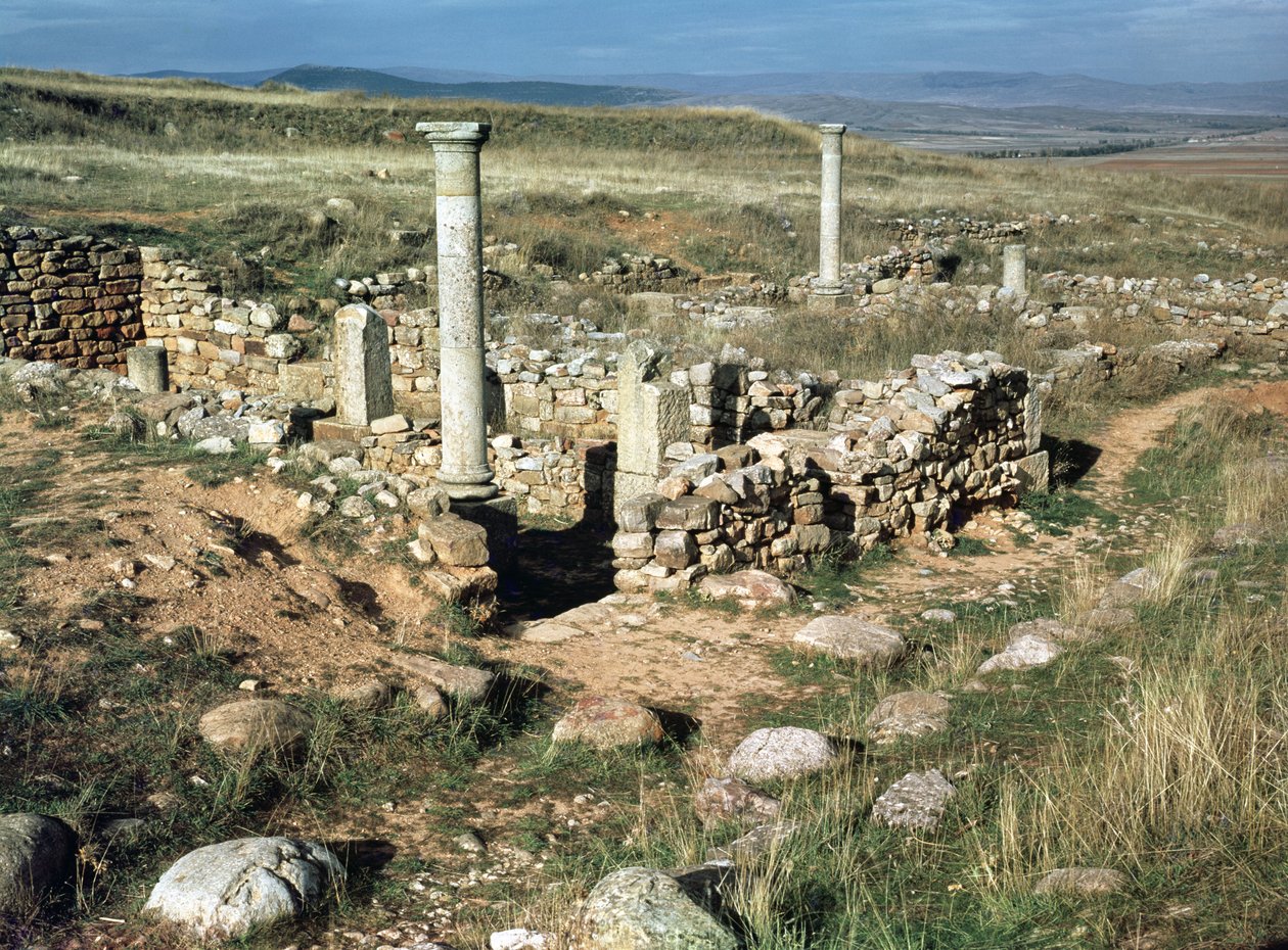Ruína de uma casa na cidade ibérica conquistada por Scipio Aemilianus em 133 aC de Iberian