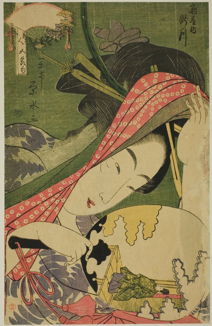 A cortesã Takigawa do Ogiya, da série "Belezas dos Cinco Festivais (Bijin gosekku)" de Ichirakutei Eisui