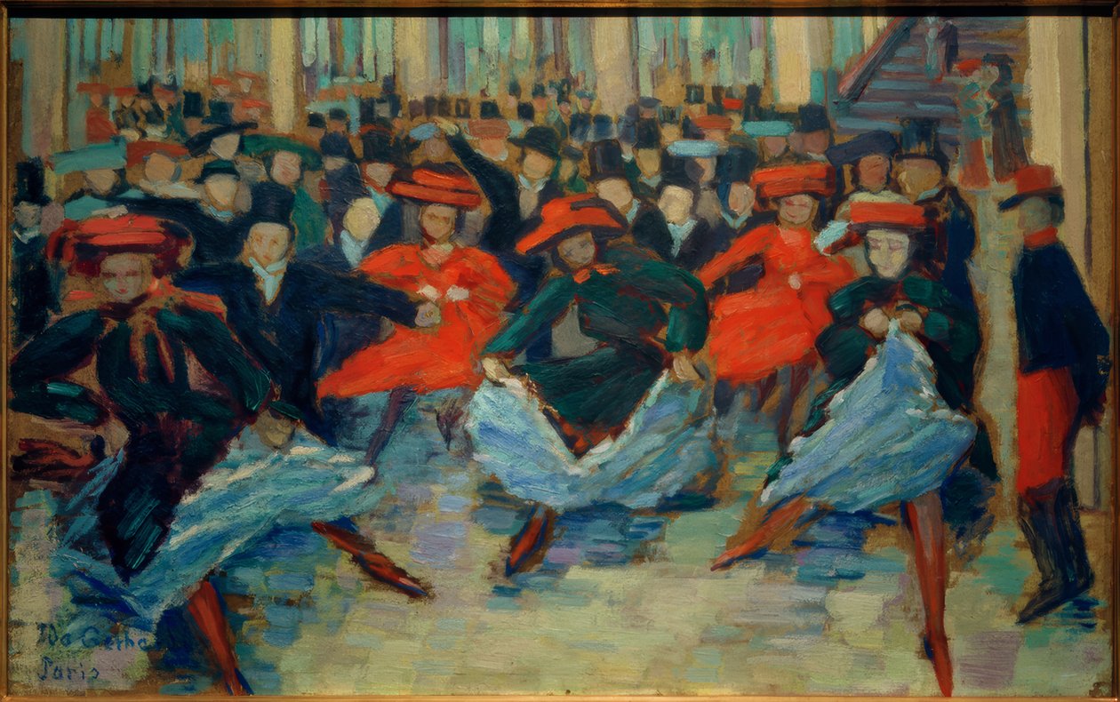 Quadro de dança VIII (dançarinos de Can-Can no Bullier) de Ida Gerhardi
