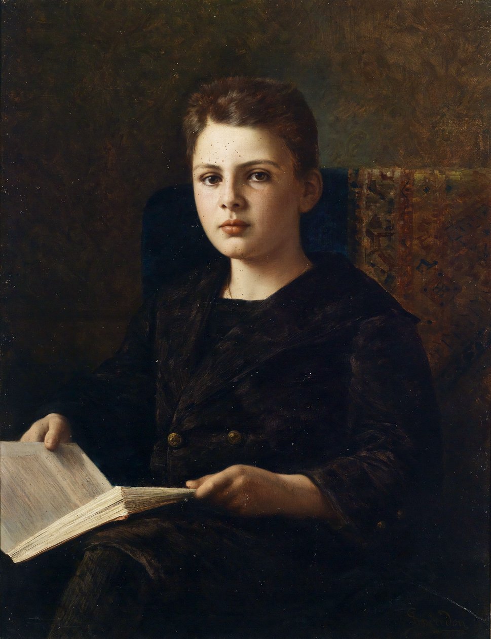 Retrato do jovem Oscar von Fraenkel de Ignace Spiridon