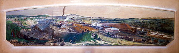 Paisagem industrial no campo de carvão Blanzy, Saone-et-Loire de Ignace Francois Bonhomme