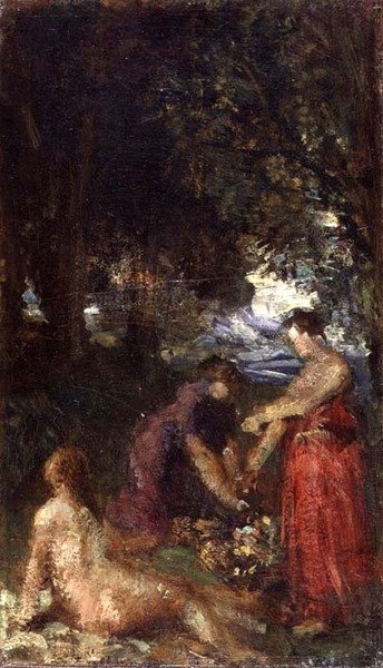 Banhistas (óleo sobre tela) de Ignace Henri Jean Fantin Latour