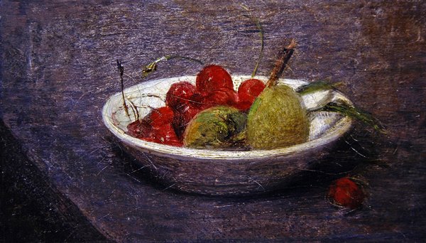 Cerejas e Amêndoas (óleo sobre tela) de Ignace Henri Jean Fantin Latour