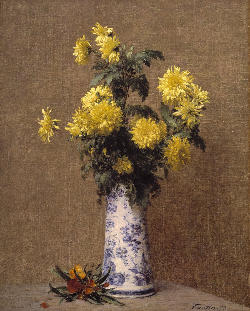 Crisântemos de Ignace Henri Jean Fantin Latour