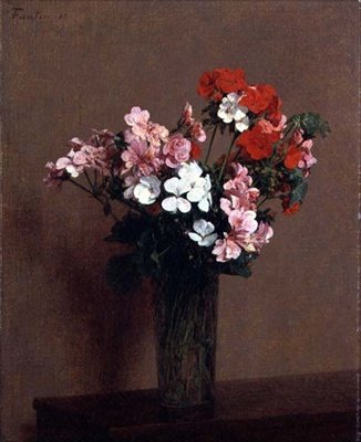 Gerânios de Ignace Henri Jean Fantin Latour