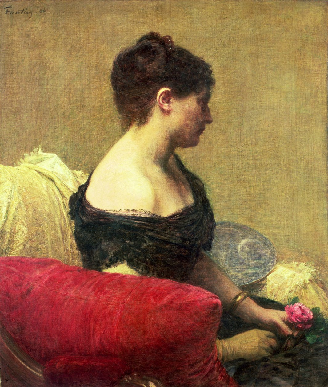 Retrato de Madame Maitre (óleo sobre tela) de Ignace Henri Jean Fantin Latour