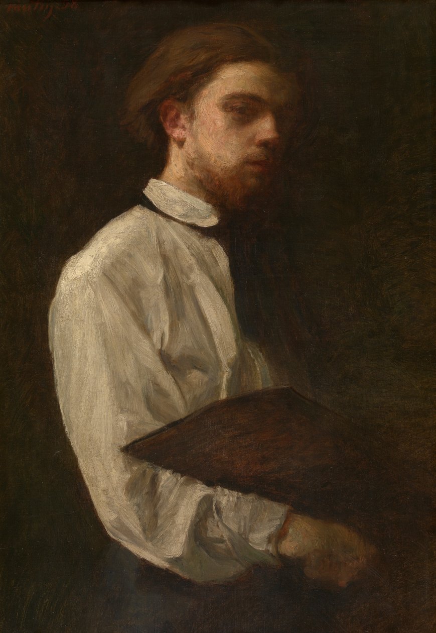 Auto-retrato (óleo sobre tela) de Ignace Henri Jean Fantin-Latour