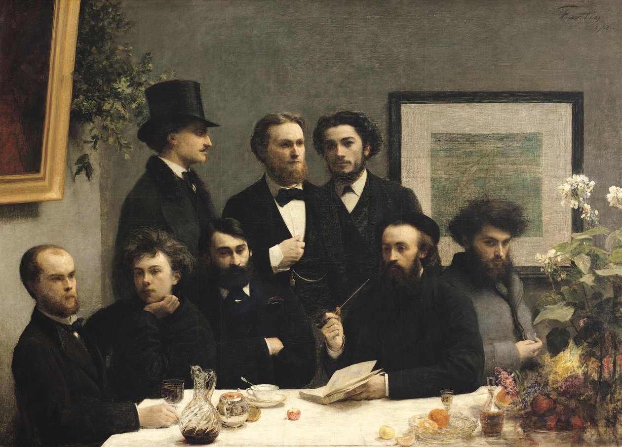 Um canto da mesa de Ignace Henri Jean Fantin Latour