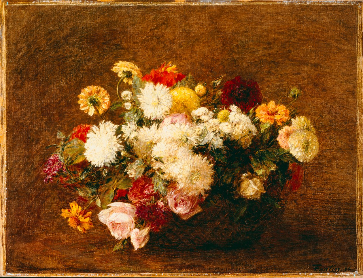 Buquê de flores, 1894 de Ignace Henri Jean Fantin Latour