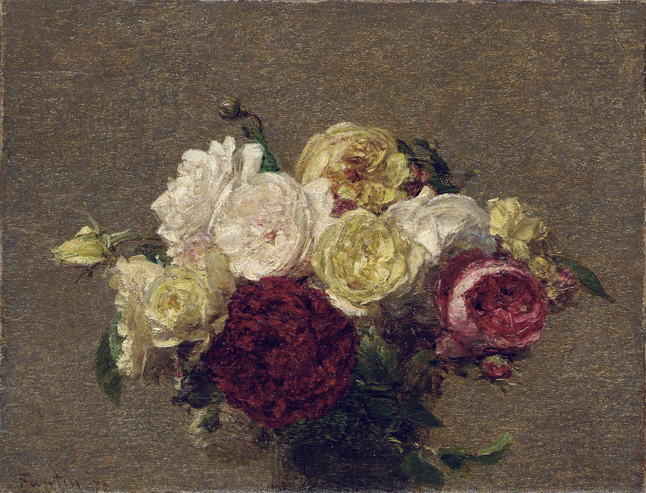 Buquê de rosas, 1879 de Ignace Henri Jean Fantin Latour